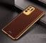 Vaku ® Oppo F19 Pro Plus 5G Luxemberg Series Leather Stitched Gold Electroplated Soft TPU Back Cover