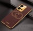 Vaku ® Vivo Y35 4G Skylar Leather Pattern Gold Electroplated Soft TPU Back Cover