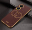 Vaku ® Vivo V29e 5G Skylar Leather Pattern Gold Electroplated Soft TPU Back Cover