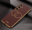 Vaku ® Samsung Galaxy A35 5G Skylar Leather Pattern Gold Electroplated Soft TPU Back Cover