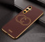 Vaku ® Samsung Galaxy A05s Skylar Leather Pattern Gold Electroplated Soft TPU Back Cover