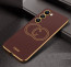Vaku ® Vivo Y200e 5G Skylar Leather Pattern Gold Electroplated Soft TPU Back Cover