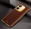 Vaku ® Oppo A3X 5G Luxemberg Leather Pattern Gold Electroplated Soft TPU Back Cover