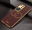 Vaku ® Vivo V30 5G Skylar Leather Pattern Gold Electroplated Soft TPU Back Cover