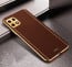 Vaku ® Samsung Galaxy A22 5G Luxemberg Series Leather Stitched Gold Electroplated Soft TPU Back Cover
