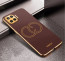 Vaku ® Oppo F17 Pro Skylar Leather Pattern Gold Electroplated Soft TPU Back Cover