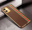 Vaku ® Vivo T1X Felix Line Leather Stitched Gold Electroplated Soft TPU Back Cover Case