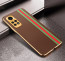 Vaku ® Xiaomi Redmi Note 11 Felix Line Leather Stitched Gold Electroplated Soft TPU Back Cover Case