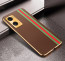 Vaku ® Oppo A96 Felix Line Leather Stitched Gold Electroplated Soft TPU Back Cover Case