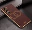 Vaku ® Vivo Y200e 5G Skylar Leather Pattern Gold Electroplated Soft TPU Back Cover