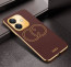 Vaku ® Oppo A3X 5G Skylar Leather Pattern Gold Electroplated Soft TPU Back Cover