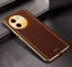 Vaku ® Vivo T3x 5G Luxemberg Leather Pattern Gold Electroplated Soft TPU Back Cover