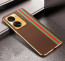 Vaku ® OnePlus Nord 2T Felix Line Leather Stitched Gold Electroplated Soft TPU Back Cover Case