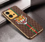 Vaku ® Vivo V25 5G Lynx Designer Leather Pattern Gold Electroplated Soft TPU Back Cover Case