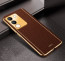 Vaku ® Vivo Y200 5G Luxemberg Leather Pattern Gold Electroplated Soft TPU Back Cover