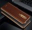 Vaku ® Xiaomi Poco X2 Luxemberg Series Leather Stitched Gold Electroplated Soft TPU Back Cover