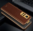 Vaku ® Redmi Note 11 Luxemberg Series Leather Stitched Gold Electroplated Soft TPU Back Cover