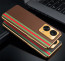 Vaku ® OnePlus Nord 2T Felix Line Leather Stitched Gold Electroplated Soft TPU Back Cover Case