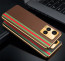 Vaku ® Vivo Y33T Felix Line Leather Stitched Gold Electroplated Soft TPU Back Cover Case