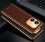 Vaku ® Oppo A3X 5G Luxemberg Leather Pattern Gold Electroplated Soft TPU Back Cover