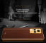Vaku ® Vivo Y73 Luxemberg Series Leather Stitched Gold Electroplated Soft TPU Back Cover