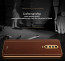 Vaku ® Xiaomi Poco X2 Luxemberg Series Leather Stitched Gold Electroplated Soft TPU Back Cover