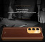 Vaku ® Samsung Galaxy S23 Luxemberg Series Leather Stitched Gold Electroplated Soft TPU Back Cover