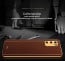 Vaku ® Samsung Galaxy M02s Luxemberg Leather Stitched Gold Electroplated Soft TPU Back Cover