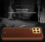 Vaku ® Samsung Galaxy M53 5G Luxemberg Series Leather Stitched Gold Electroplated Soft TPU Back Cover