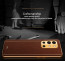 Vaku ® OnePlus 9R Luxemberg Series Leather Stitched Gold Electroplated Soft TPU Back Cover
