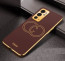 Vaku ® OnePlus Skylar Series Leather Stitched Gold Electroplated Soft TPU Back Cover