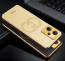 Vaku ® Xiaomi Redmi Note 12 Pro Skylar Leather Pattern Gold Electroplated Soft TPU Back Cover