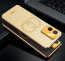 Vaku ® Vivo T1x Skylar Leather Pattern Gold Electroplated Soft TPU Back Cover