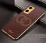 Vaku ® Oppo A76 4G Skylar Leather Pattern Gold Electroplated Soft TPU Back Cover