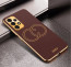 Vaku ® Samsung Galaxy A73 5G Skylar Leather Pattern Gold Electroplated Soft TPU Back Cover