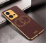 Vaku ® Vivo V25 5G Skylar Leather Pattern Gold Electroplated Soft TPU Back Cover