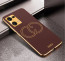 Vaku ® Oppo F21 Pro Skylar Leather Pattern Gold Electroplated Soft TPU Back Cover