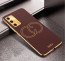 Vaku ® Oppo F19s Skylar Leather Pattern Gold Electroplated Soft TPU Back Cover