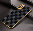 Vaku ® Samsung Galaxy A52s Cheron Series Leather Stitched Gold Electroplated Soft TPU Back Cover