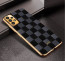 Vaku ® Samsung Galaxy A52s Cheron Series Leather Stitched Gold Electroplated Soft TPU Back Cover