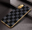 Vaku ® Samsung Galaxy A51 Cheron Series Leather Stitched Gold Electroplated Soft TPU Back Cover