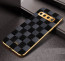 Vaku ® Samsung Galaxy S10 Cheron Series Leather Stitched Gold Electroplated Soft TPU Back Cover