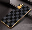 Vaku ® Samsung Galaxy S20 Plus Cheron Series Leather Stitched Gold Electroplated Soft TPU Back Cover