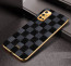 Vaku ® Vivo V17 Cheron Series Leather Stitched Gold Electroplated Soft TPU Back Cover