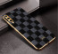 Vaku ® Samsung Galaxy A50 Cheron Series Leather Stitched Gold Electroplated Soft TPU Back Cover