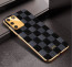 Vaku ® Samsung Galaxy S10 lite Cheron Series Leather Stitched Gold Electroplated Soft TPU Back Cover
