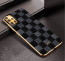 Vaku ® Samsung Galaxy A51 Cheron Series Leather Stitched Gold Electroplated Soft TPU Back Cover