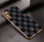 Vaku ® Oppo F15 Cheron Series Leather Stitched Gold Electroplated Soft TPU Back Cover