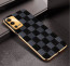 Vaku ® Oppo A55 Cheron Leather Electroplated Soft TPU Back Cover