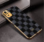 Vaku ® Redmi Note 10S Cheron Series Leather Stitched Gold Electroplated Soft TPU Back Cover